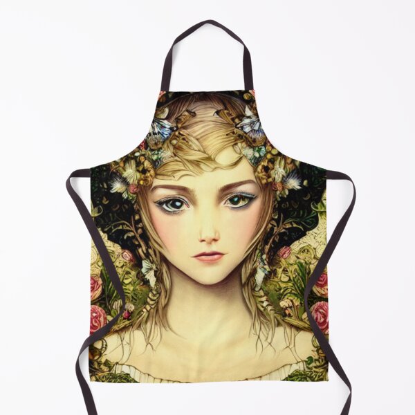 Item preview, Art Illustration Girl with Flowers Seven designed and sold by I-Dream-Designs.