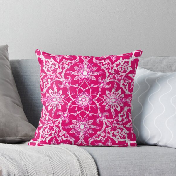 Item preview, Art Nouveau Chinese Tile, Fuschia Pink designed and sold by Marymarice.