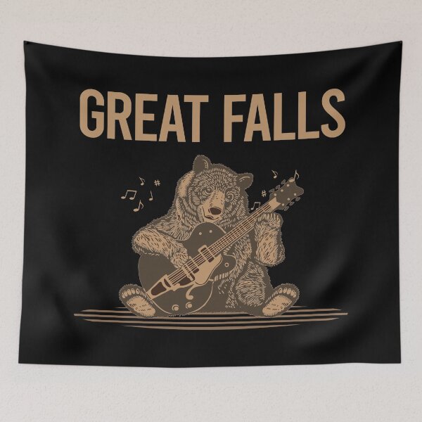 Item preview, Bear With Guitar Great Falls designed and sold by BloodMoneyTwit.