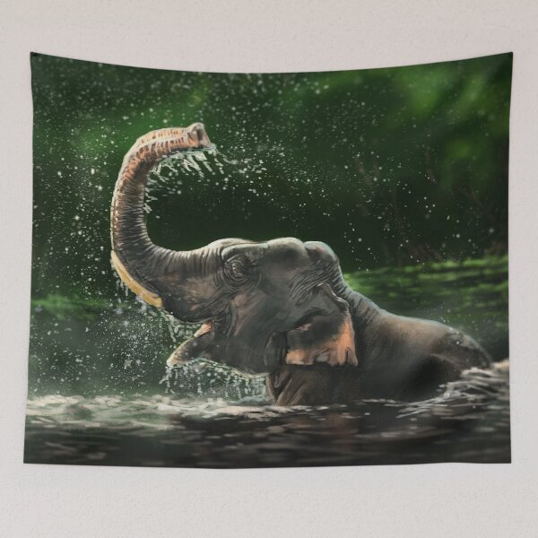 Item preview, Asian Elephant designed and sold by alandodrawing.