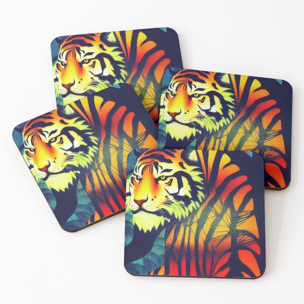 Item preview, Tiger in forest art, Japanese style designed and sold by YZO-Design.