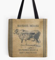 Burlap Vintage Like Dairy Feed Sack Tote Bag