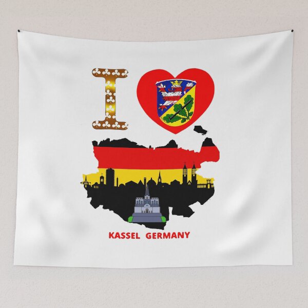Item preview, Love My German Hometown Kassel andmap falg from Germany designed and sold by HASSANIYATT.