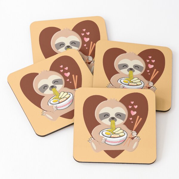 Item preview, Cute kawaii sloth loves ramen designed and sold by RIXXI HEY CO..