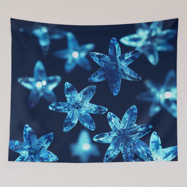 Item preview, Crystal blue star flower designed and sold by Art4u-Shop.