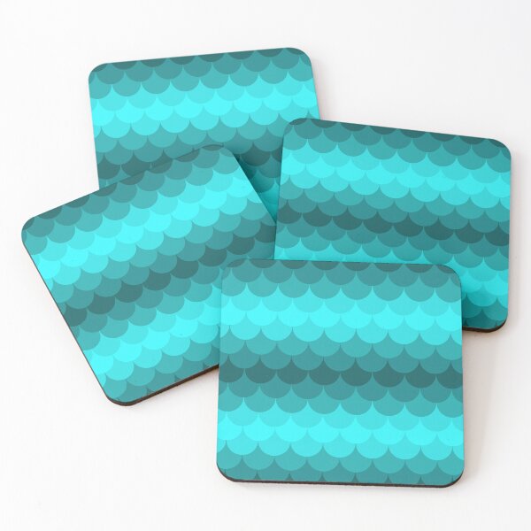 Item preview, Mermaid / Dragon Scales in Turquoise Hues Seamless Repetitive Pattern  designed and sold by marie-inks.