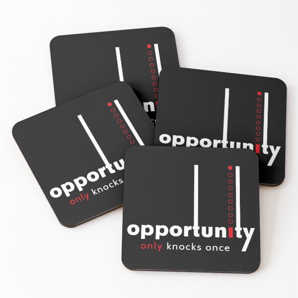 Item preview, Opportunity only knocks once for study & sports motivation designed and sold by TheLuckyShirts.
