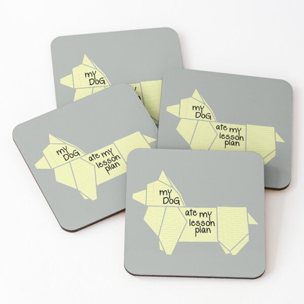 Item preview, My Dog Ate My Lesson Plan Origami Shiba Inu designed and sold by chillaxcats.