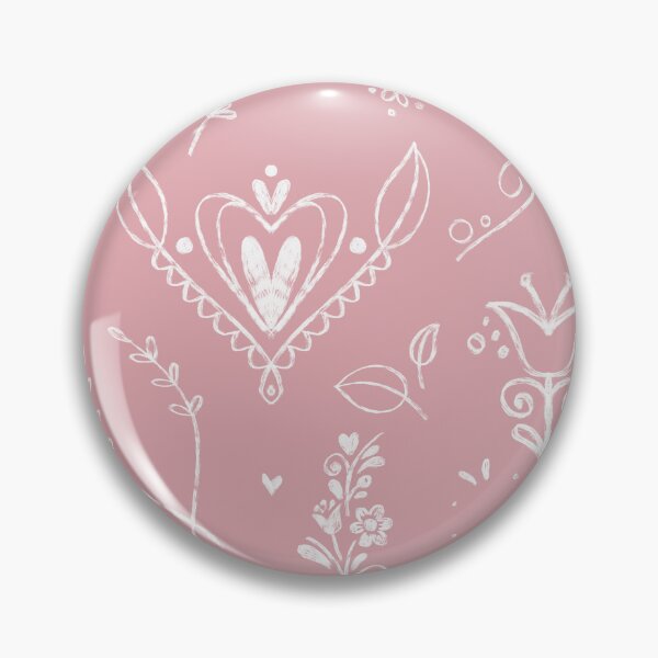 Item preview, Romantic Slavic Folk Nature Motif Boho Bohemian Seamless Rose Pink Pattern designed and sold by marie-inks.