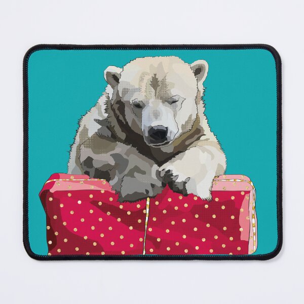 Item preview, Polar Bear with red present by BeeFoxTree designed and sold by BeeFoxTree.