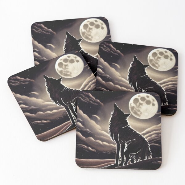 Item preview, Wolf at night, in moon background designed and sold by YZO-Design.
