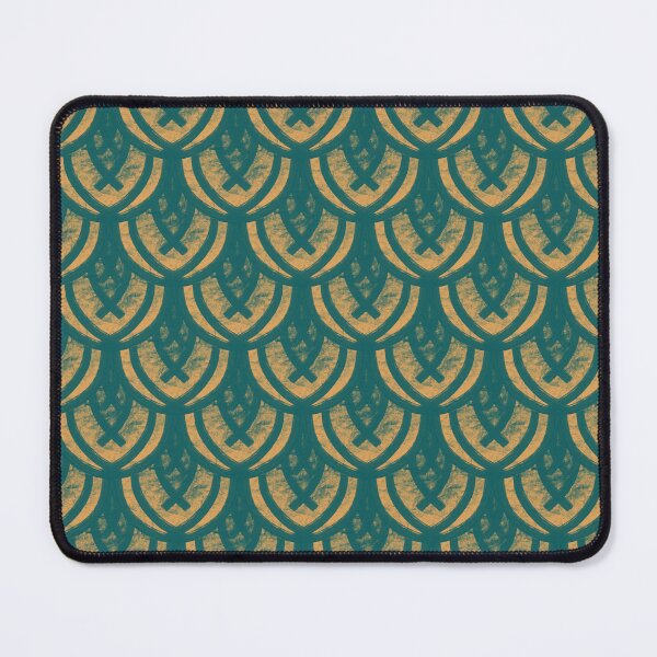 Item preview, Mermaid / Dragon Scales in Yellow and Green Industrial Seamless Repetitive Pattern designed and sold by marie-inks.