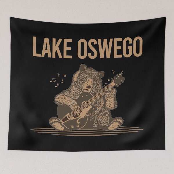 Item preview, Bear With Guitar Lake Oswego designed and sold by BloodMoneyTwit.
