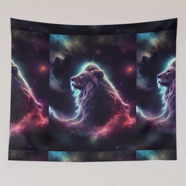 Item preview, Cosmic nebula lion designed and sold by AI1artist.