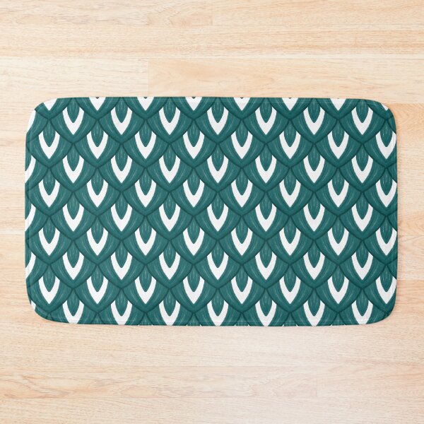 Item preview, Mermaid / Dragon Scales in Blue and White Elegant Seamless Repetitive Pattern designed and sold by marie-inks.