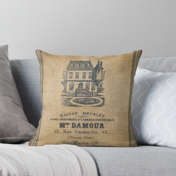 Item preview, Vintage Burlap French House Design designed and sold by Marcee Duggar.