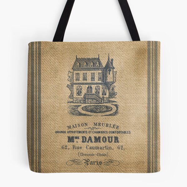 Item preview, Vintage Burlap French House Design designed and sold by Marcee Duggar.