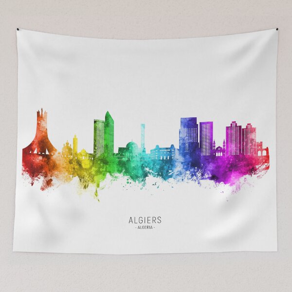 Item preview, Algiers Algeria Skyline designed and sold by ArtPrints.