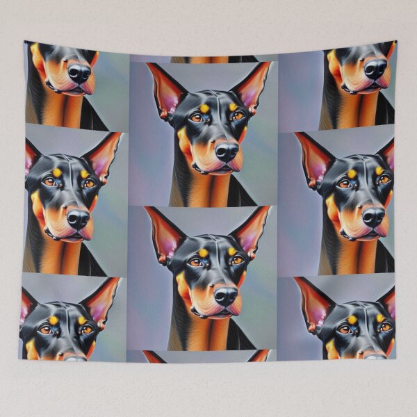 Item preview, Beautiful Doberman Oil Painting designed and sold by ManifestoDesign.