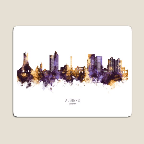 Item preview, Algiers Algeria Skyline designed and sold by ArtPrints.