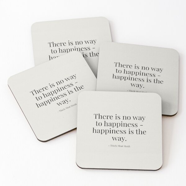 Item preview, Thich Nhat Hanh quote poster - buddhist - There is no way to happiness - happiness is the way. designed and sold by tiloimaina.
