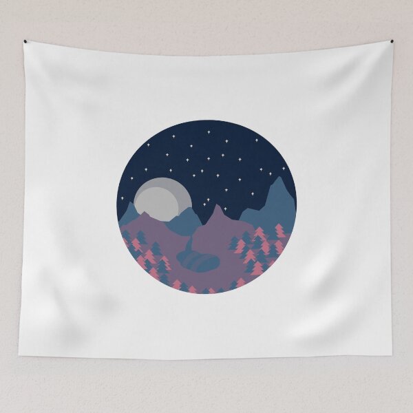 Item preview, Moonlit Mountains designed and sold by AwkwardCrow.