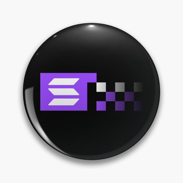 Item preview, Solana SOL Crypto Altcoin - White Logo with Fading Purple and White Squares designed and sold by CryptoMoods.