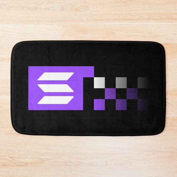 Item preview, Solana SOL Crypto Altcoin - White Logo with Fading Purple and White Squares designed and sold by CryptoMoods.