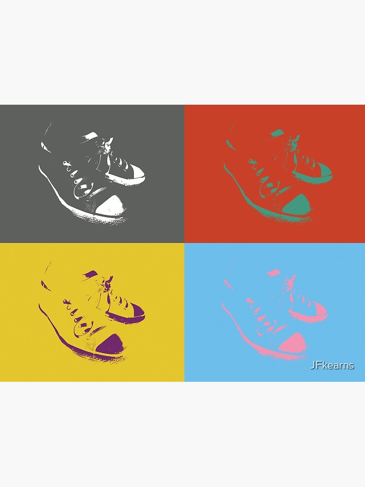 Nike Air Jordan Shoes Two Canvas Wall Art - Warhol Style Pop Art
