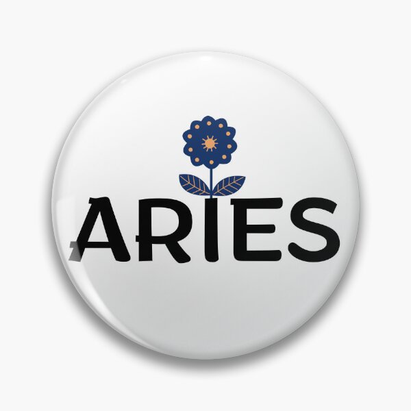 Item preview, Aries Zodiac Sign Folk Art Flower designed and sold by Hellofriendco.