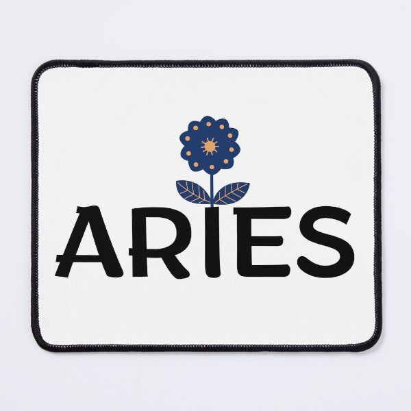 Item preview, Aries Zodiac Sign Folk Art Flower designed and sold by Hellofriendco.