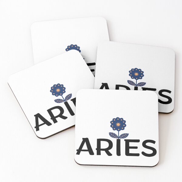 Item preview, Aries Zodiac Sign Folk Art Flower designed and sold by Hellofriendco.