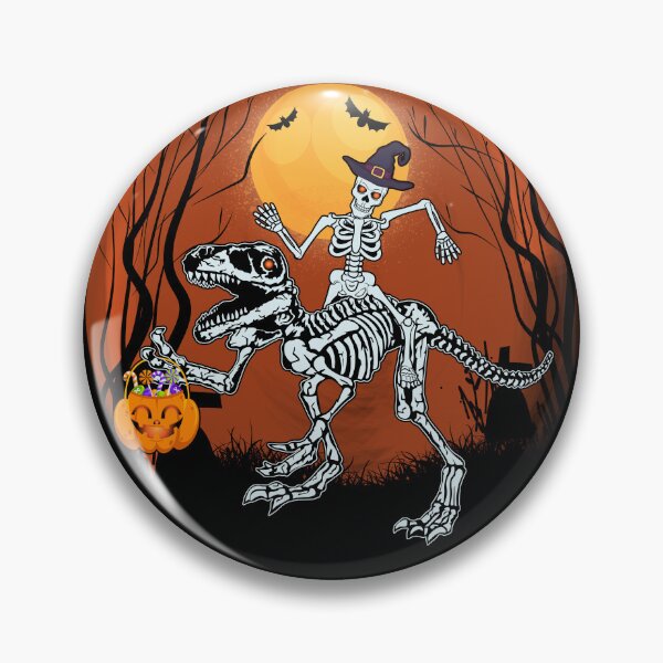 Item preview, Skeleton riding dinosaurs bones Halloween/Dabbing Halloween Boys Skeleton Zombie Scary Pumpkin Mummy designed and sold by Miaramar.