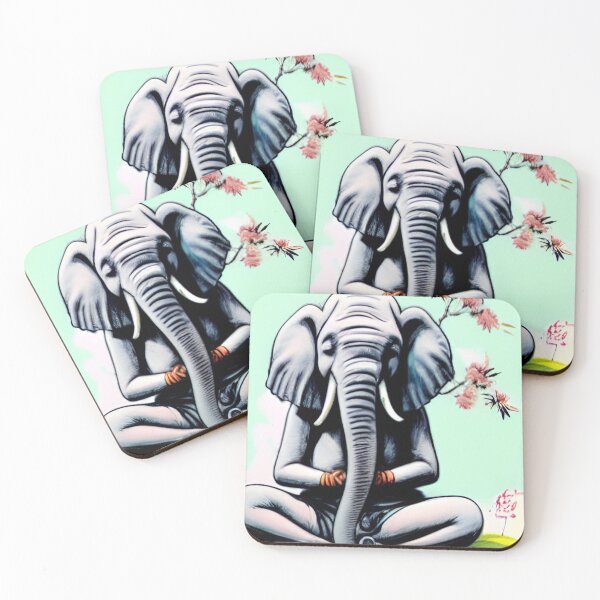 Item preview, Meditating Elephant Artwork  designed and sold by NellVerde.