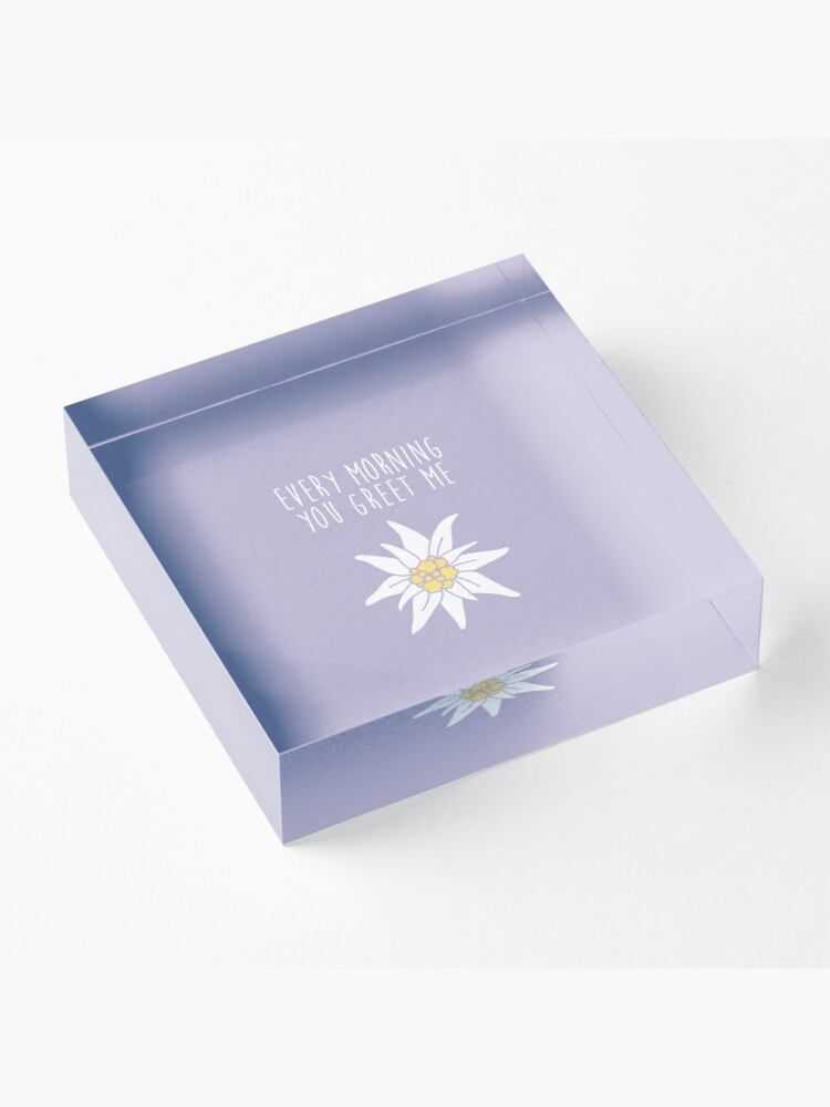 Alternate view of sound of music - edelwiess Acrylic Block