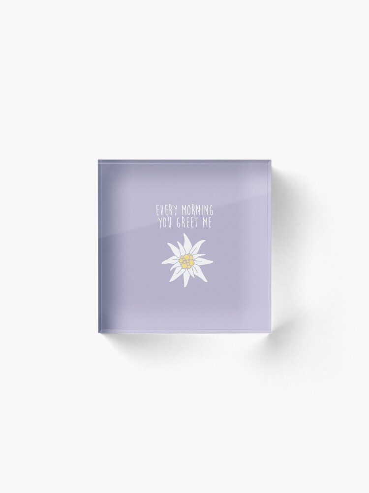 Alternate view of sound of music - edelwiess Acrylic Block