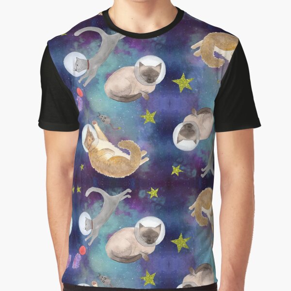 Space Cats Strike Back Graphic T-Shirt