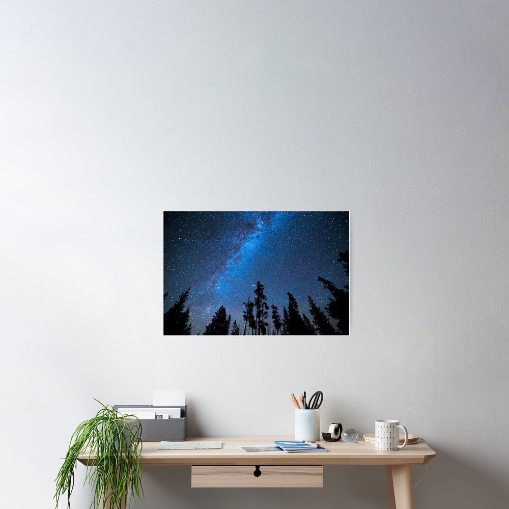 Blue Starry Night Poster