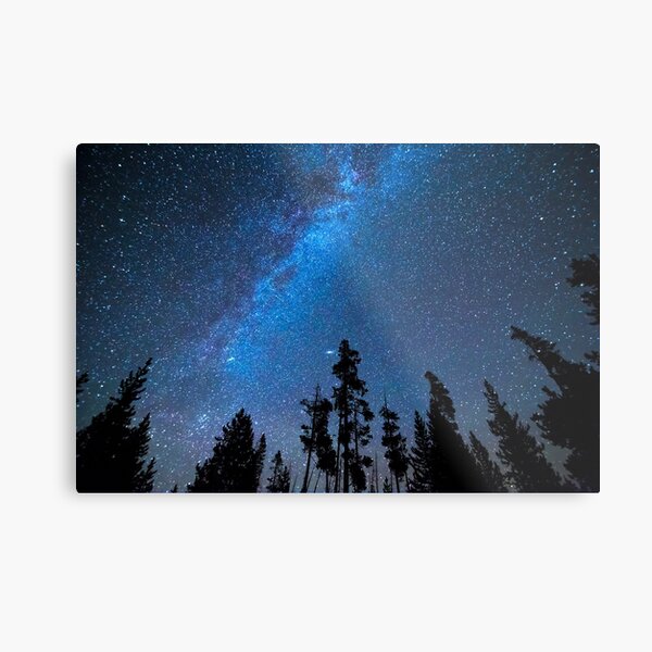 Blue Starry Night Metal Print
