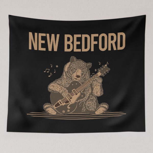 Item preview, Bear With Guitar New Bedford designed and sold by BloodMoneyTwit.