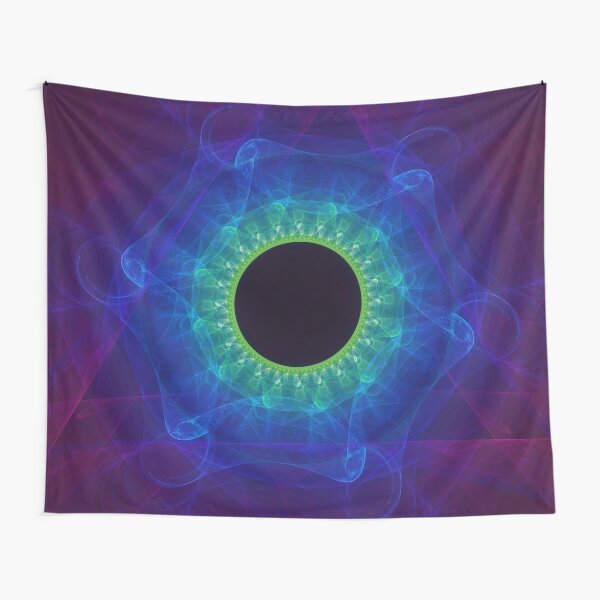 One Year Reflected in Two Eyes ~ Fractal Art Tapestry
