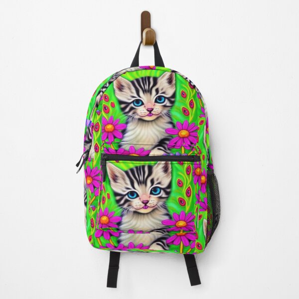 Item preview, Beautiful kitten Oil Painting with flowers in background designed and sold by ManifestoDesign.