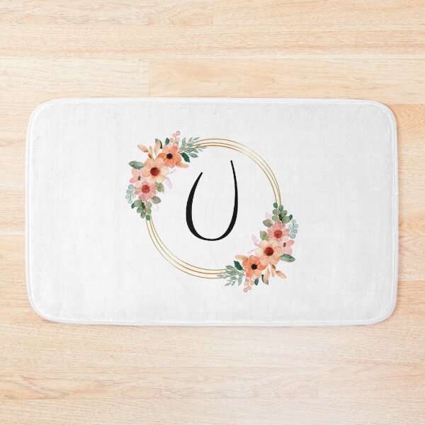 Item preview, Monogram Letter U | Coral Floral Design designed and sold by JustSeasons.