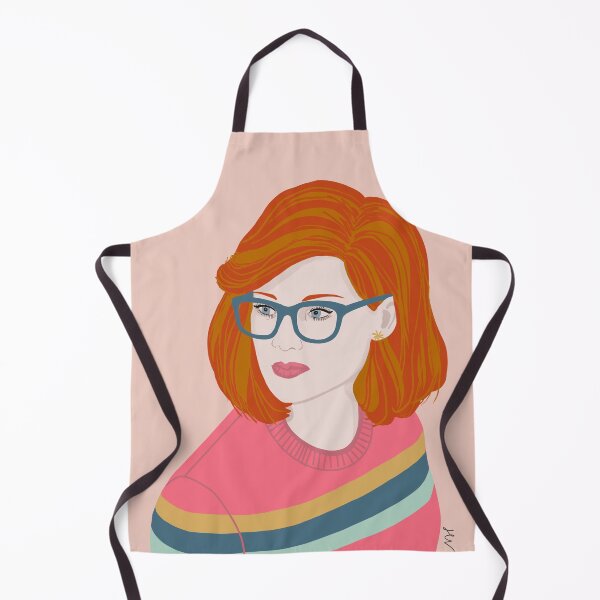 Item preview, Woman in striped jumper with glasses designed and sold by Helen Vallance.