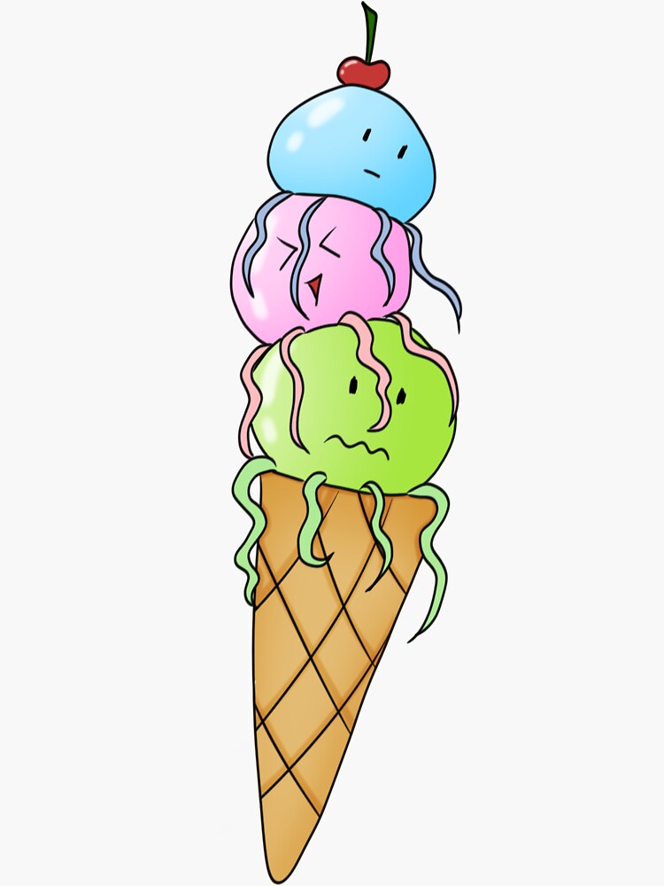"Ice Cream Jellyfish" Sticker for Sale by LifeLeaf Redbubble