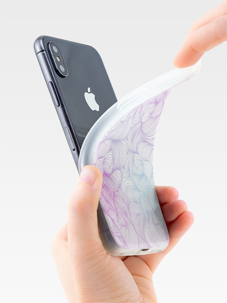 Alternate view of Pink and Purple Swirl Pattern iPhone Case & Cover