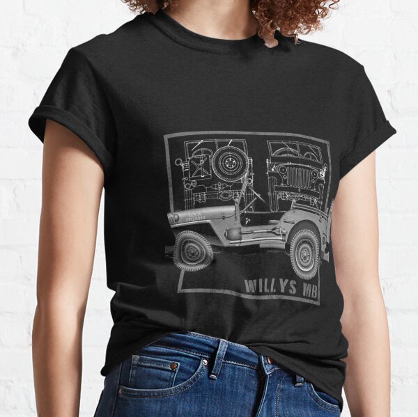 Willys MB Vintage Off Road Classic Vehicle WW2 Long Sleeve Classic T-Shirt