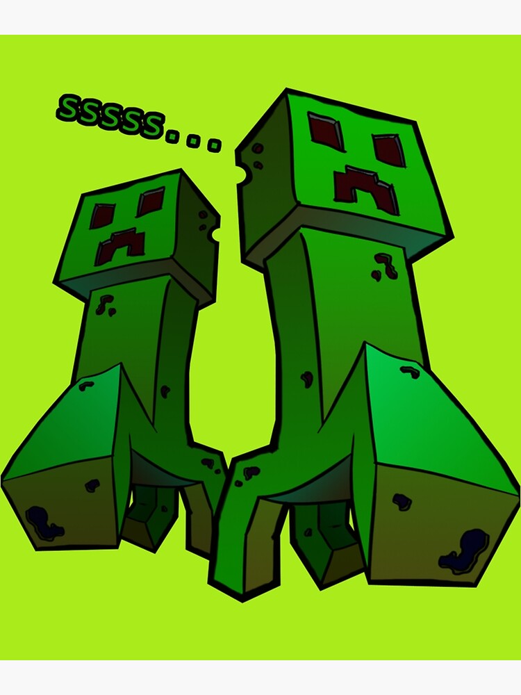 Cute Minecraft Creeper and Enderman Greeting Card for Sale by ddkart