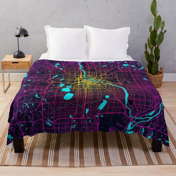 Item preview, Minneapolis City Map of Minnesota, USA - Neon designed and sold by deMAP.