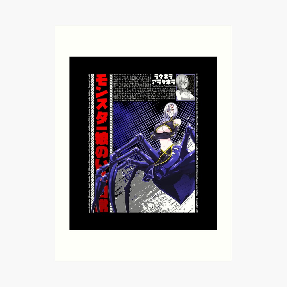 Lámina rígida for Sale con la obra «Monster Musume no Iru Nichijou, Vida  cotidiana con Monster Girls, Rachnera Arachnera Solo Diseño de personajes»  de AlL-AbOoTaNiMe | Redbubble